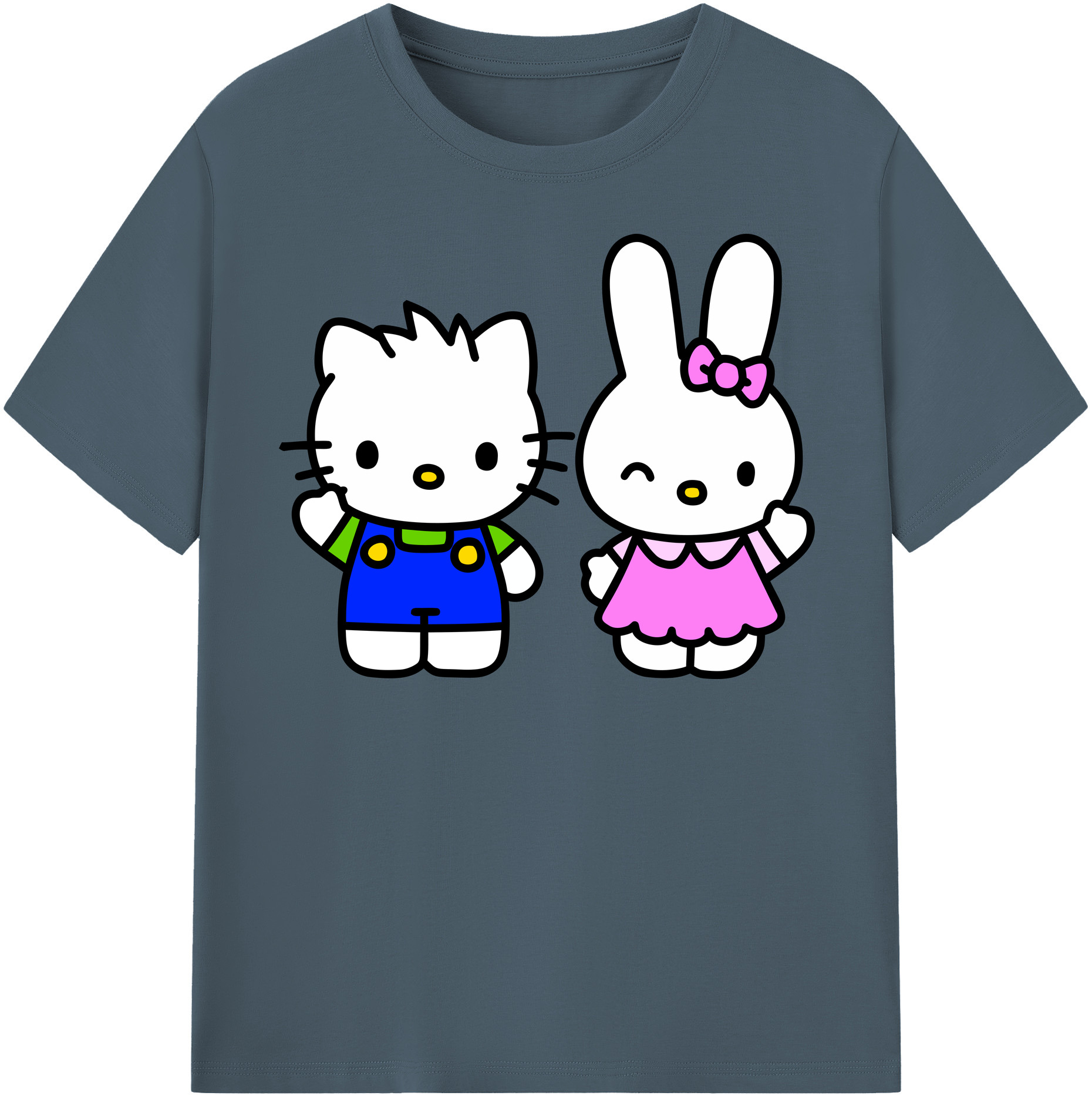 （画像用） Hello Kitty ハローキティ 綿100％半袖Tシャツ（フロントプリント）
